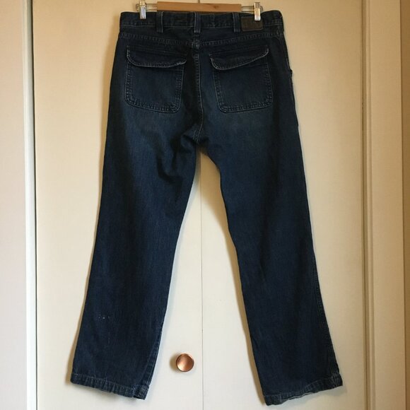 GAP 1969 100% Cotton Blue Army Jeans 36 X 32 Unisex - Picture 4 of 16